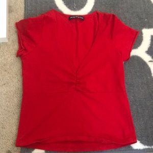 red brandy crop top